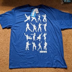 NWT Heather blue fortnite s/s graphic shirt